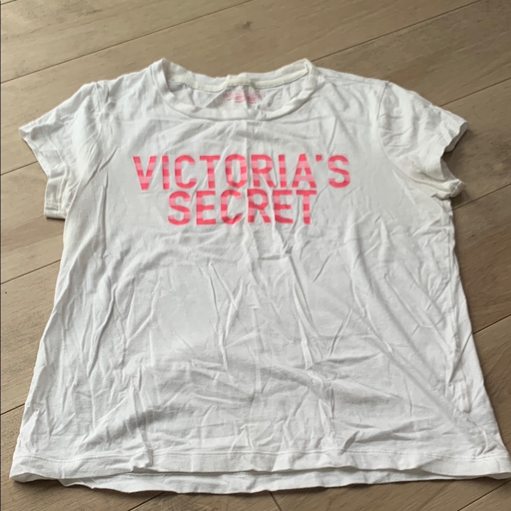 Victoria's Secret White and Pink T-Shirt
